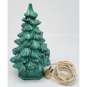 Vintage Ceramic Christmas Tree Approx 12 inch with Base Holland Mold